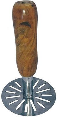 Geet Stainless Steel Potato/Pav Bhaji Masher with Wooden Handle. Steel, Wood Masher(Pack of 1)