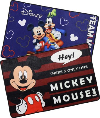 DISNEY PVC (Polyvinyl Chloride) Bathroom Mat(Multicolor, Free, Pack of 2)