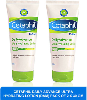 Cetaphil Daily Advance Ultra Hydrating Lotion (DAM) Pack of 2 x 30 gm(60 g)