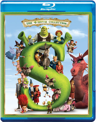 Shrek Quadrilogy: 4 Movies Collection - Shrek + Shrek 2 + Shrek: The Third + Shrek Forever After (4-Disc Box Set)(Blu-ray English)
