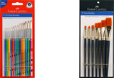 FABER-CASTELL 7 Round and 13 Tri Grip(Multicolor)