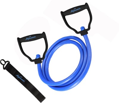 Signamio Resistance Band Latex toning tube with Door Anchor - Blue- 25-30 LBS Resistance Tube(Blue)