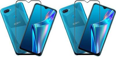 KARTRAY Edge To Edge Tempered Glass for Oppo A12(Pack of 2)