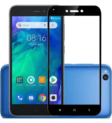 Mobilive Edge To Edge Tempered Glass for Redmi Go 3D Curved Edges Over 9H Hardness Full Screen Edge to Edge Tempered Glass(Pack of 1)