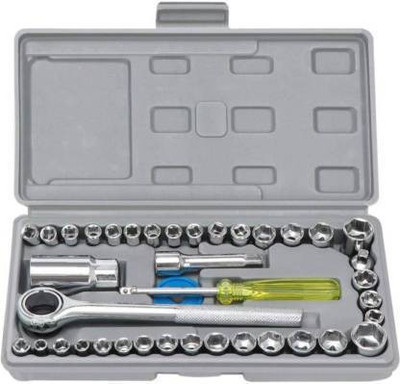ruhitools Multi Purpose Combination Socket Wrench Set (40 Pieces) Socket Set (Pack of 1) Socket Set(Pack of 40)