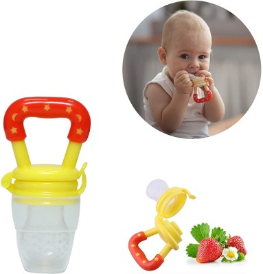 Safe-o-kid BPA-Free Silicone Fruit Nibbler Soft Pacifier For 6-9 Months Babies Feeder(Yellow)