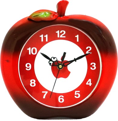 Sigaram Analog 18 cm X 17 cm Wall Clock(Red, With Glass, Standard)