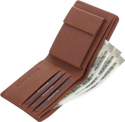 WILDAUK Men Tan Artificial Leather Wallet(11 Card Slots)