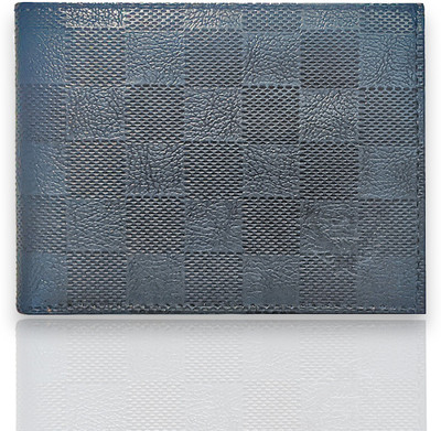 LORENZ Men Blue Artificial Leather Wallet(3 Card Slots)