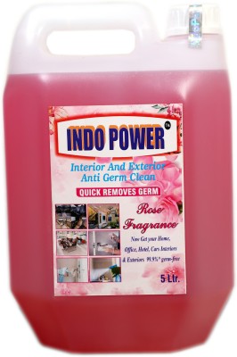 INDOPOWER Disinfectant Sanitizer Spray ANTI GERM CLEAN (QUICK REMOVES GERM) ROSE 5ltr. MULTI(5000 ml)