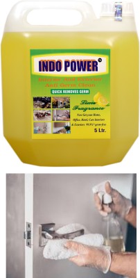 INDOPOWER F031- Disinfectant Sanitizer Spray ANTI GERM CLEAN (QUICK REMOVES GERM) Lemon 5ltr.(5 L)
