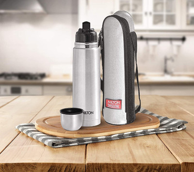 MILTON 500 ml Steel Flask(Pack of 1, Silver)