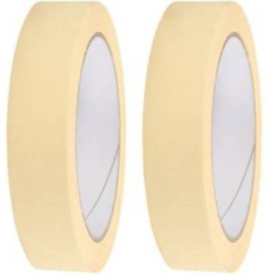 HEER Single Sided (Pack of 2), 24 mm x 20 mtr Handheld Dispenser Masking Tape (Manual)(Set of 2, White)