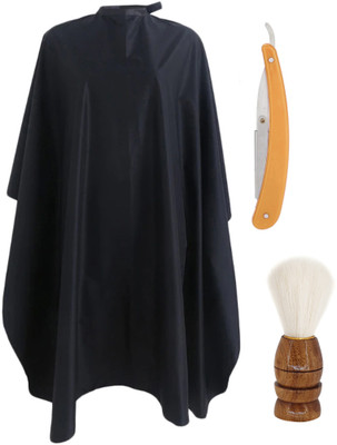 Angel Infinite Combo Of Hair Cutting Apron Cape (Black), Straight(3 Items in the set)