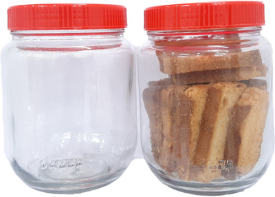 GTR Glass Bread Container  - 2 L(Pack of 2, Clear)