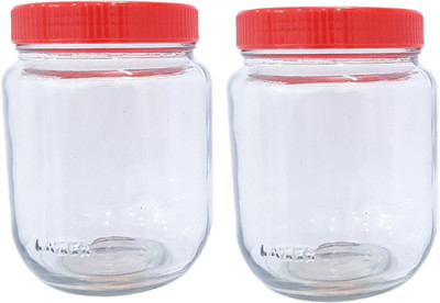 DEVDOX Glass Bread Container  - 2 L(Pack of 2, Clear)