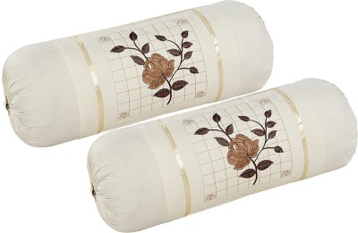 Shopway Collection Polycotton Bolsters Cover(Pack of 2, 38 cm*75 cm, Peach)