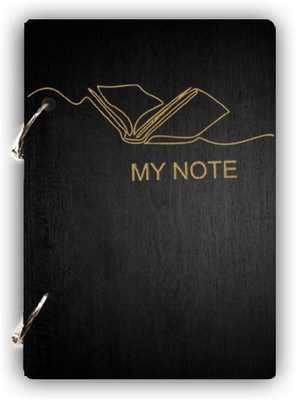 Flipkart SmartBuy Handmade paper wooden diary A5 Diary UNRULED 160 Pages(Black)