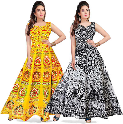 Disha Gallery LIVE Anarkali Gown(Multicolor)