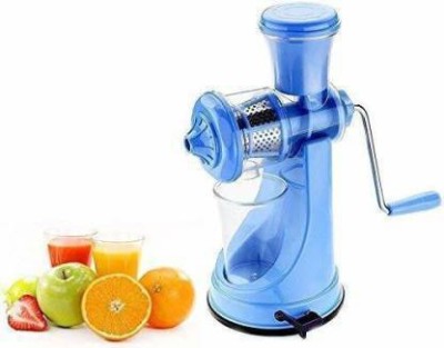 KB Sells Plastic Plastic Round Hand Jiucer For Vegetable and Fruit with Steel Handle (Blue) Hand Juicer(Blue)