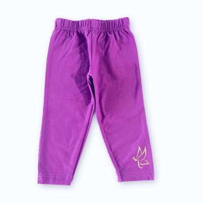 sidmo Capri For Girls Casual Solid Cotton Lycra Blend(Purple Pack of 1)