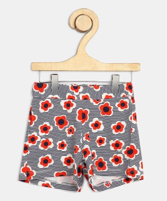 United Colors of Benetton Short For Girls Casual Floral Print Pure Cotton(Multicolor, Pack of 1)