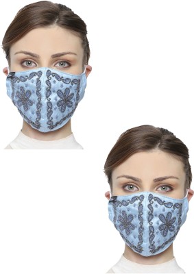 Anekaant ADMC7014A14A Washable Cloth Mask(Blue, Free Size, Pack of 2)