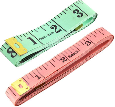 HOTCHPOTCH Extra Heavy Durable Quality Tailors Measurement Tape Crown 1.5 Meter/5 feet/60inch, 2 Pcs Measurement Tape - Red & Green Measurement Tape(1.5 m)
