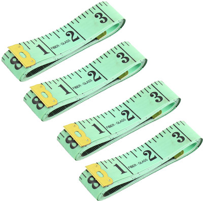 HOTCHPOTCH Sewing Measuring Ruler Extra Heavy 4 Pcs Green Measurement Tape, 1.5 Meter/5 feet/60inch Measurement Tape(1.5 m)