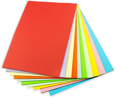 The Mark Unruled A4 80 gsm Coloured Paper(Set of 100, Multicolor)