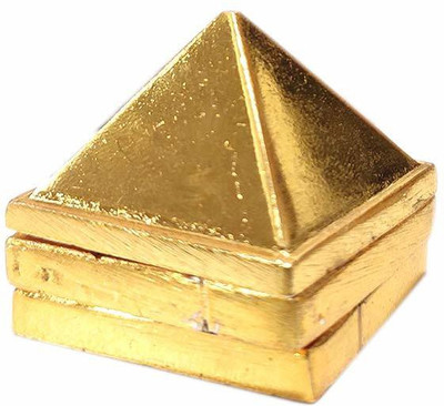 Puja N Pujari Fengshui Vastu Multilayered Pyramid for Positive Energy and Vastu Correction Decorative Showpiece  -  4 cm(Brass, Gold)