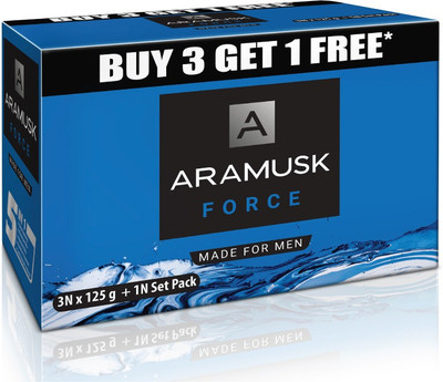 Aramusk Force Soap, 125g(Buy 3 Get 1 Free)(4 x 125 g)