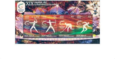 Phila Hub 2010-lndia - Delhi 2010 Commonwealth Games Miniature Sheet MNH Condition Stamps(4 Stamps)