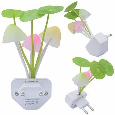 Aveo - by Lemon Grass Mushroom Colorful LED Automatic Sensor Night Lamp(12 cm, White)