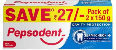 PEPSODENT Cavity Protection GermiCheck+ Toothpaste Toothpaste(300 g, Pack of 2)