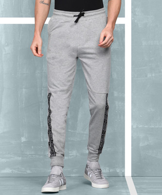 M7 By Metronaut Solid Men Grey Track Pants