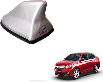 WolkomHome High performance Shark Fin Antenna Silver color Car FM Radio Signal Aerials for Honda Amaze 2018 shark fin_Silver_Amaze_2018 Satellite Vehicle Antenna