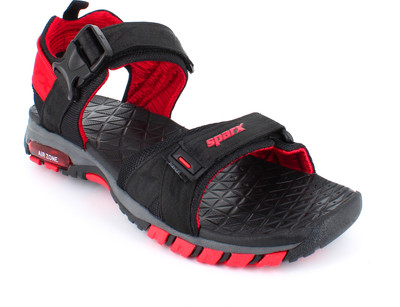 Sparx SS 520 Men Sandals(Black, Red , 9)