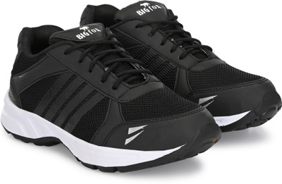 BIG FOX Super Comfortable and Light weight Running Shoes For Men(Black , 9)