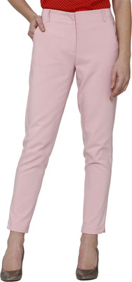 VERO MODA Regular Fit Women Pink Trousers