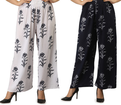 STYLE N SHADES Relaxed Women Blue, White Trousers