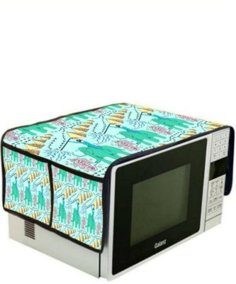 Sosha Microwave Oven  Cover(Width: 37 cm, Microwave top cover in knitting (15*35) both side pockets sky)