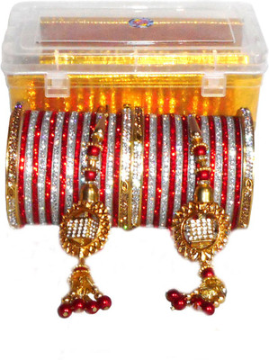 RENOY Metal Zircon Bangle Set(Pack of 34)