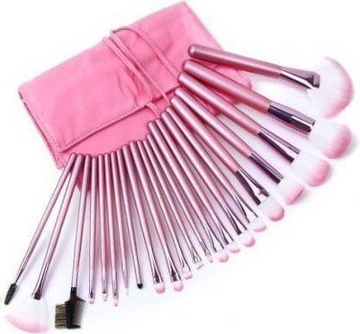 Signature X 24 PCS Professional Makeup Brushes Set Natural Cosmetic Brush set with Pouch Case (Pack of 24)(Pack of 24)