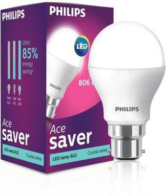PHILIPS 9 W Basic Standard B22 LED Bulb(White)