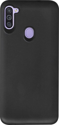Caseline Back Cover for Samsung Galaxy M11(Black, Grip Case, Silicon, Pack of: 1)