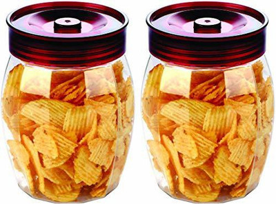 SAURA Pet Storage Jars - 900 ml Plastic Utility Container(Pack of 2, Clear) Flipkart