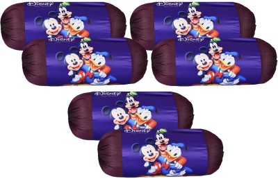 DISNEY Silk Bolsters Cover(Pack of 6, 41 cm*80 cm, Blue)