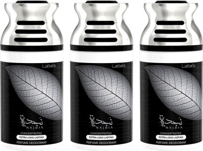 Lattafa Najdia Perfumed Body Spray Body Spray  -  For Men & Women(750 ml, Pack of 3)