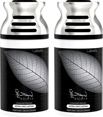 Lattafa Najdia Perfumed Body Spray, 250ml Pack 0f 2 Body Spray  -  For Men & Women(500 ml, Pack of 2)